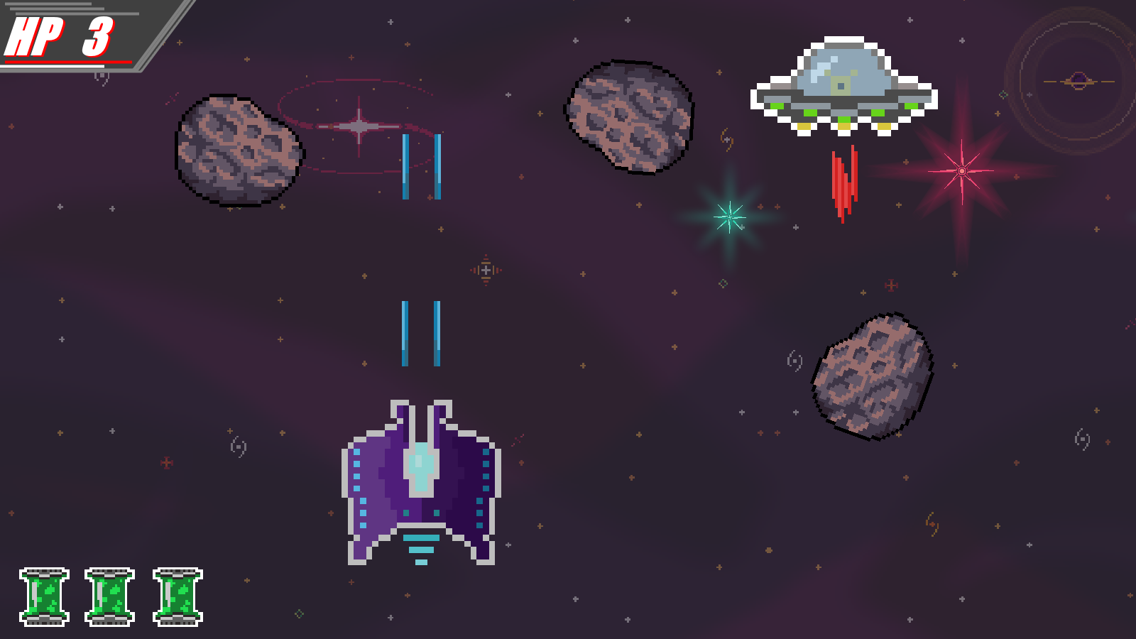 Final spaceship game scene